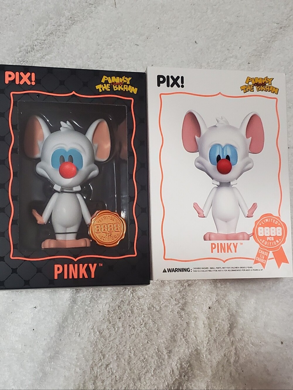 PIX! Pinky Vinyl Figure - White with Blue Face and Red Nose